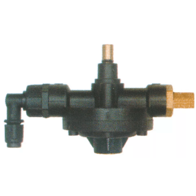 Horeca Parts - Pompa dozująca typ 2001 do nabłyszczacza, wlot 4×6 mm, przyłącze ciśnieniowe M12×1, wylot 8 mm, kula PTFE, sprężyna 1 mm, kod VNR/D1, waga 0,184 kg - Germac