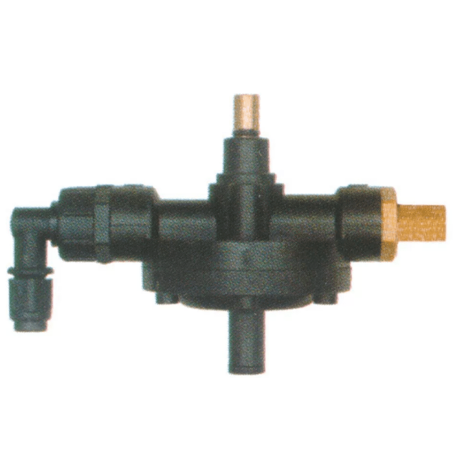 Horeca Parts - Pompa dozująca typ 2001 do nabłyszczacza, wlot 4×6 mm, przyłącze ciśnieniowe 11 mm, wylot M10×1, kula SS, sprężyna 1 mm, kod VNR/A3 - Germac