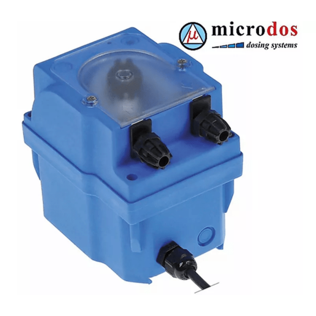 Horeca Parts - Pompa dozująca bez sterowania 0,5 l/h, 230V AC, do nabłyszczacza, wąż Ø 4×6 mm silikonowy - Microdos