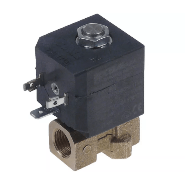 Horeca Parts - Elektrozawór 2-drogowy 230 VAC, wlot 1/4", wylot 1/4", długość 35 mm - Ceme