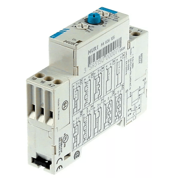 Horeca Parts - Przekaźnik czasowy MUR1-88826105, 0,1 s – 100 h, 24–240 VAC / 24 VDC, 8 A - Crouzet