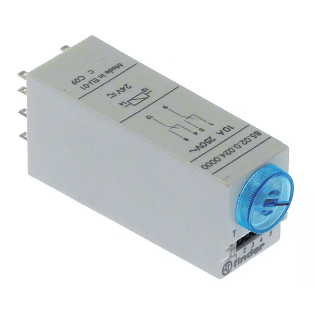 Horeca Parts - Przekaźnik czasowy 85.02.0.024.0000, 24VAC/DC, 0,05s–100h, 2CO, 10A, mini - Finder