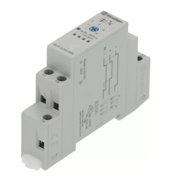 Horeca Parts - Przekaźnik czasowy przedział czasu 0,1s-20h 24-240V AC/DC 1CO 16A - Finder