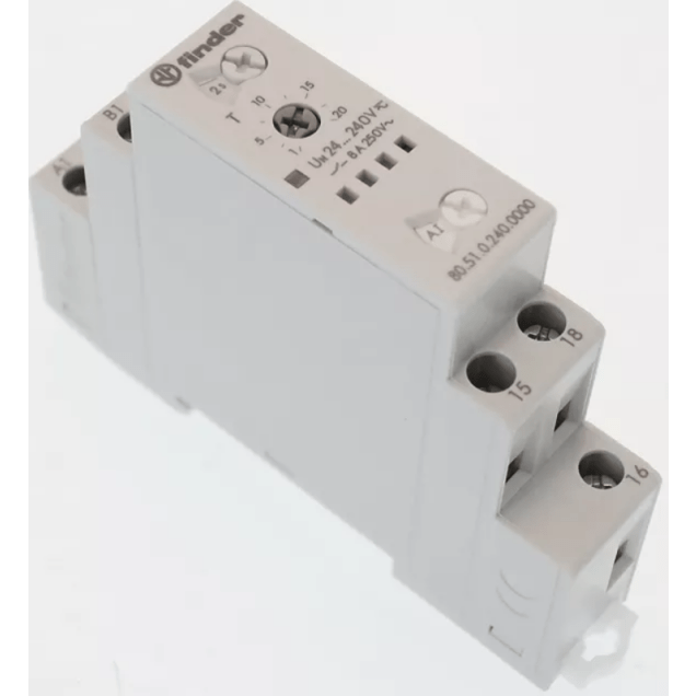Horeca Parts - Przekaźnik czasowy 83.11.0.240.0000, 24–240V AC/DC, 50/60Hz, 0,1s–24h, 1CO, 8A - Finder