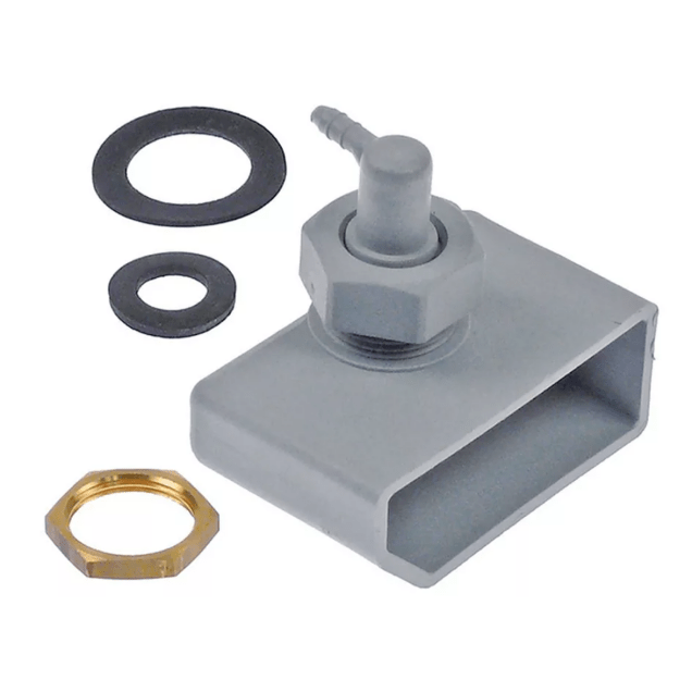 Horeca Parts - Pułapka powietrza dł. 80mm szer. 30mm wys. 30mm śr. przyłącza węża 5mm - Zmywarka do szkła/filiżanek Hilta, Omniwash (3060071)