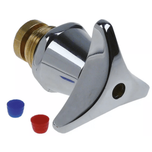 Horeca Parts - Głowica kranu z gwintem 1/2", wysokość 17–22 mm, z uchwytem trójkątnym, do zimnej i ciepłej wody
