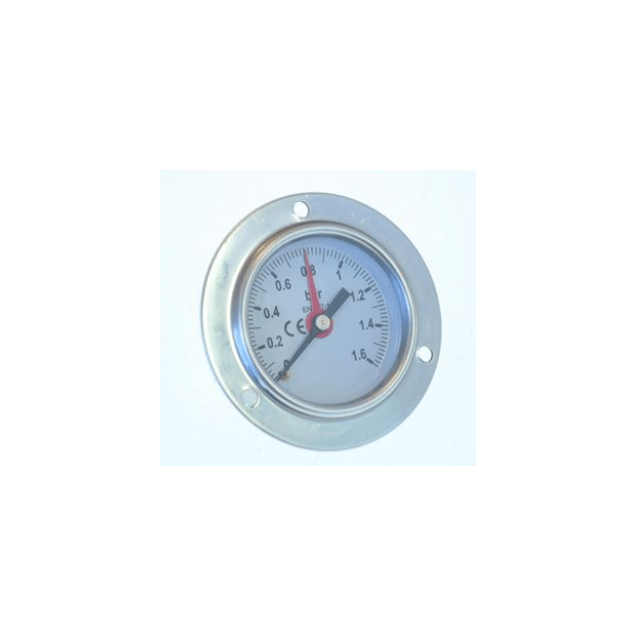 Horeca Parts - Manometr ø 60 mm, zakres ciśnienia 0–1,6 bar, przyłącze z tyłu, oznaczenie 0,5–1 - Juno (5169448)