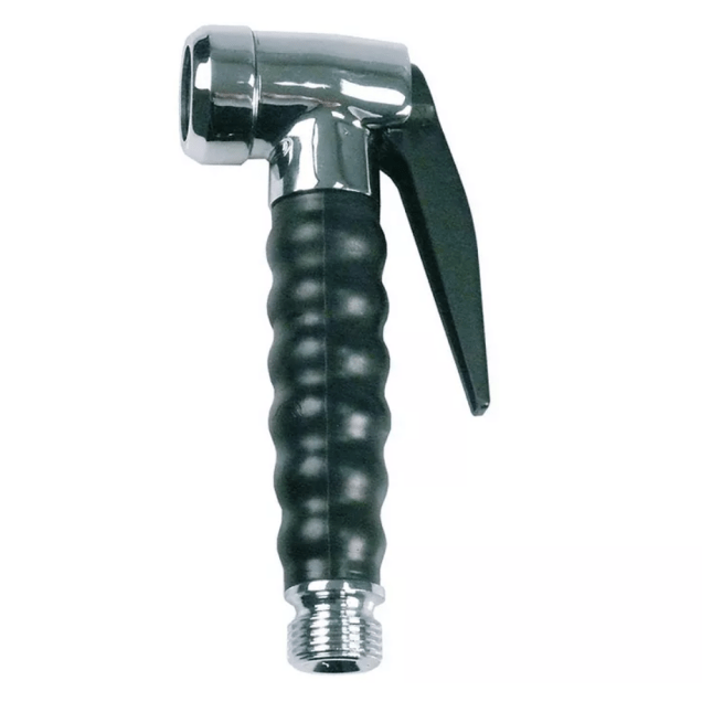 Horeca Parts - Spryskiwacz ECO BLACK 1/2" M, długość 166 mm, z szybkozłączem 1/2" M, materiał: mosiądz chromowany i tworzywo sztuczne, kolor czarny.