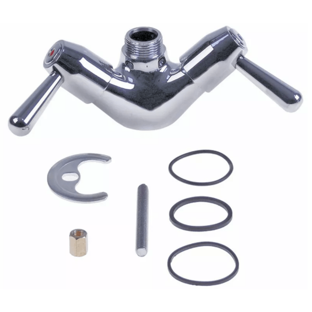 Horeca Parts - Bateria jednouchwytowa bez węży, z dźwignią, otwór stołowy ø 32 mm, głowica ceramiczna 1/2" 90°, bez wylewki, 1 szt., waga 0,964 kg