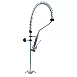 Horeca Parts - Bateria stojąca Classic 1090 mm, jednouchwytowa, ceramiczne zawory ø 1/2", przyłącza ø 1/2"-3/8" Fx500 mm, rozstaw montażowy ø 33 mm, obrót 90° - Gastrofit