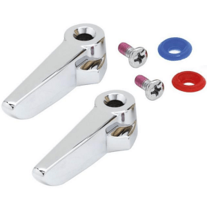 Horeca Parts - Zestaw uchwytów dźwigniowych czerwony/niebieski, US version - T&S