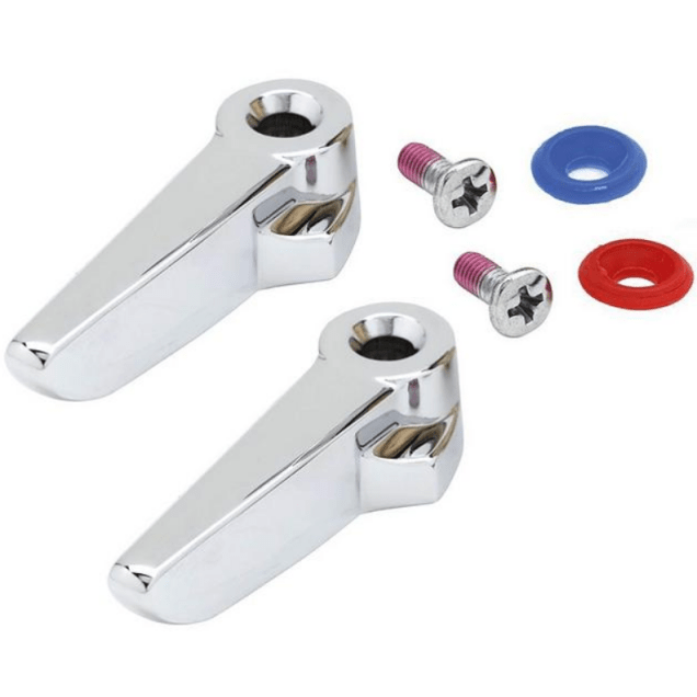 Horeca Parts - Zestaw uchwytów dźwigniowych czerwony/niebieski, US version - T&S