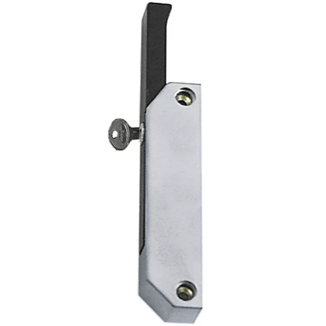 Horeca Parts - Uchwyt zatrzaskowy L 137 mm, H 31,5 mm, rozstaw montażowy 118 mm, wersja z blokadą, do urządzeń chłodniczych I-01 - Blanco