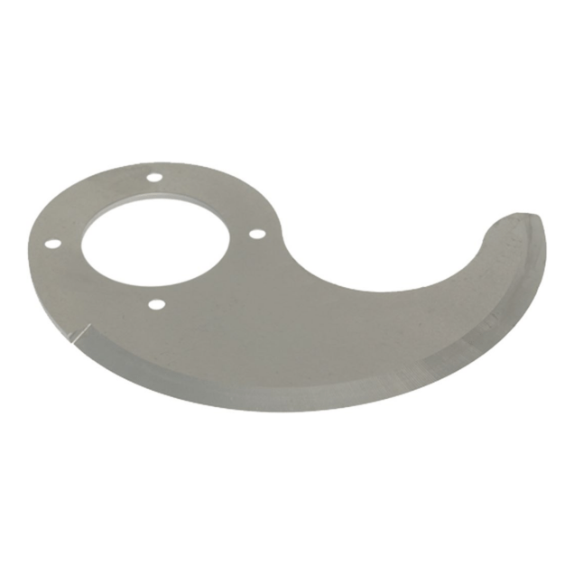 Horeca Parts - Nóż, pozycja montażowa dolna, dł. 112 mm, osadzenie ø 42 mm, odległość montażowa 58 mm, 4 otwory, otwór ø 4,4 mm - Krajalnica Sirman (9710019)