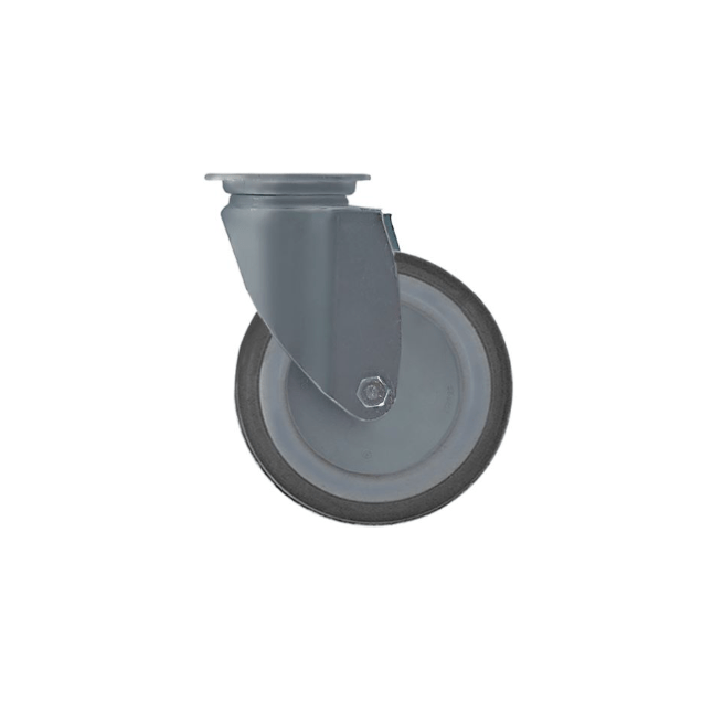 Horeca Parts - Kółko obrotowe ø 125 mm, płytka montażowa, obudowa ze stali nierdzewnej, rozmiar płytki 77x67 mm - Blanco (5119923)