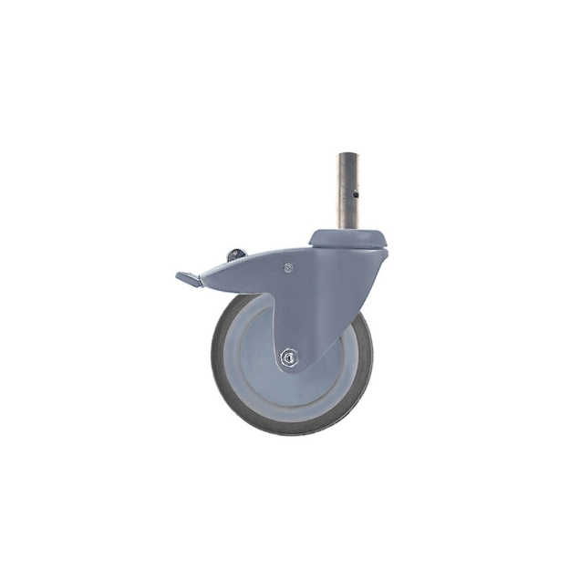 Horeca Parts - Kółko obrotowe z trzpieniem, wys. 161 mm, z trzpieniem hamulcowym ø 18 mm, koło ø 125 mm, szer. 32 mm, obudowa ze stali nierdzewnej - Köhler Esback (7155262)