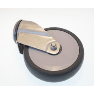 Horeca Parts - Kółko obrotowe z otworem pod śrubę, wys. 158 mm, otwór ø 10,5 mm, koło ø 125 mm, szer. 32 mm, obudowa ze stali nierdzewnej (5124823)