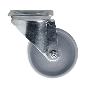 Horeca Parts - Kółko obrotowe z płytką, rozstaw otworów montażowych 60x78 mm, wys. 128 mm, koło ø 100 mm, szer. 30 mm - Mercatus (7132693)