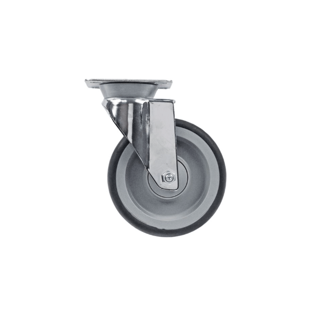 Horeca Parts - Kółko obrotowe z płytką, rozstaw otworów montażowych 70x50 mm, wys. 162 mm, koło ø 125 mm, szer. 30 mm - Piec konwekcyjny Zanussi (5113649)