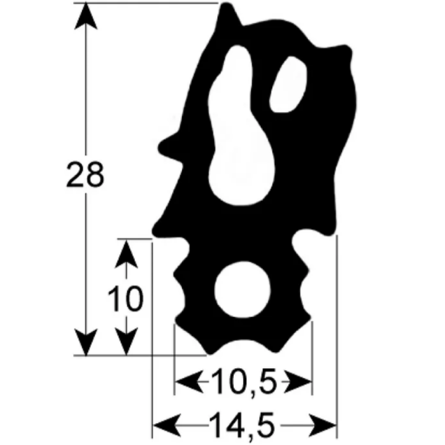 Horeca Parts - Profil uszczelki drzwi 2733 dł. 390 mm szer. 360 mm SCC 623 09/2016- - Elektryczny piec parowy Rational (5110099)