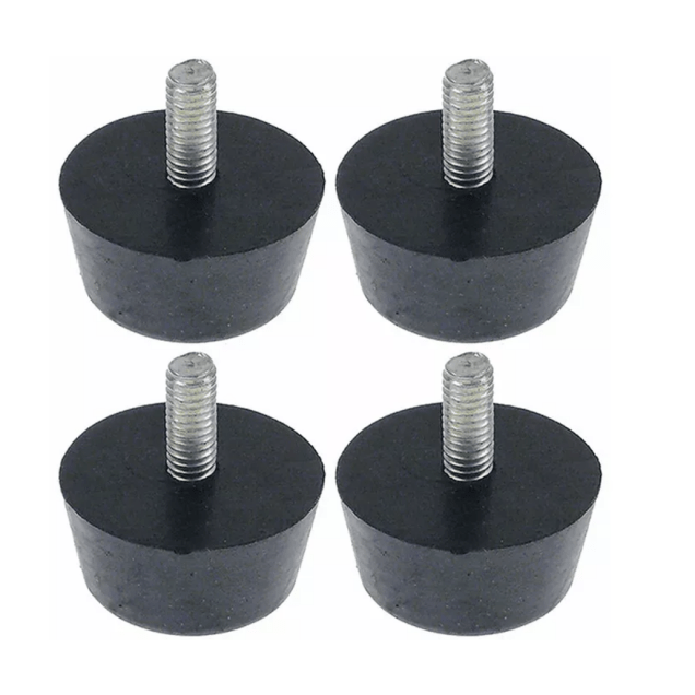 Horeca Parts - Nóżki z gwintem M6, Ø30 mm, wysokość 16 mm, gwint L14 mm, zestaw 4 szt.