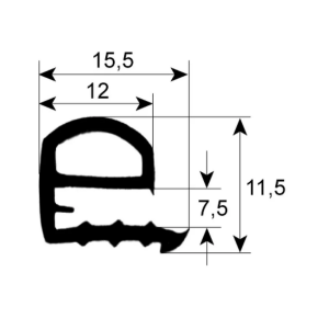 Horeca Parts - Profil uszczelki okiennej 1860 szer. 430 mm dł. 485 mm ilość 1 rozmiar zewnętrzny - Piec konwekcyjny Rational (5056555)