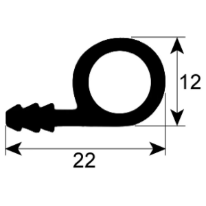Horeca Parts - Profil uszczelki drzwi 2946 Ilość dostarczana na metry - Küppersbusch (5126977)
