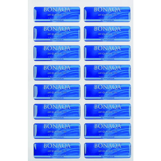 Horeca Parts - Naklejka Multiplex Bonaqua 65x22 mm - Arkusz 16 sztuk
