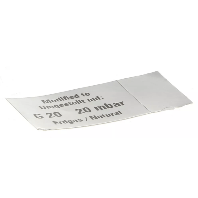 Horeca Parts - Naklejka konwersji gazu na G20 20 mbar (5814267)