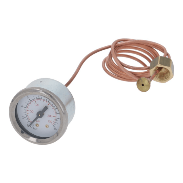 Horeca Parts - Manometr ø 41 mm zakres ciśnienia 0-16 bar ze skalą PSI gwint 1/4" IT - Crem, Eunasa