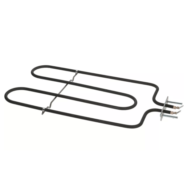 Horeca Parts - Grzejnik 700W 230V, długość 330 mm, szerokość 185 mm, kołnierz prostokątny z bolcami (rozstaw otworów 56 mm), przyłącze wtyk płaski 6,3 mm, średnica rury 6,3 mm, 1 obieg grzewczy, waga 0,240 kg.