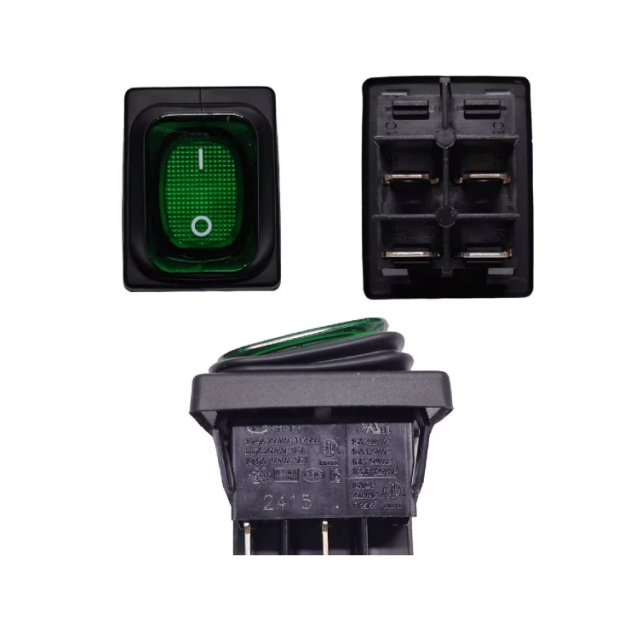 Horeca Parts - Przełącznik główny zielony - 16A/250V - Frytownica GGM Gastro