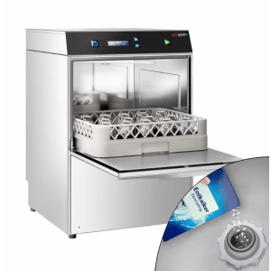 Horeca Parts - Zmywarka do szkła dwuściankowa podblatowa, sterowanie elektroniczne, 2,97 kW - GGM GLS300-EK