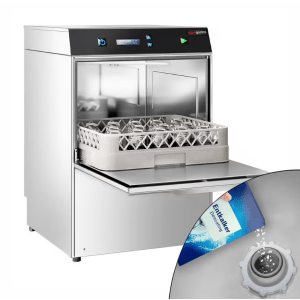Horeca Parts - Zmywarka do szkła dwuściankowa podblatowa, sterowanie elektroniczne, 2,97 kW - GGM GLS300M-EK