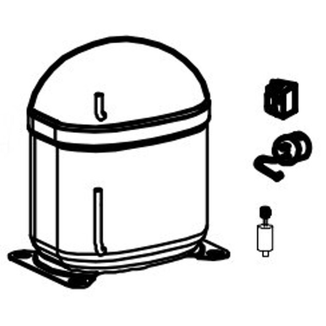 Horeca Parts - Sprężarka EKZ80L DONPER R600a – 220/240 V, 50 Hz, 1/5 KM - Szafa chłodnicza Hendi 236024
