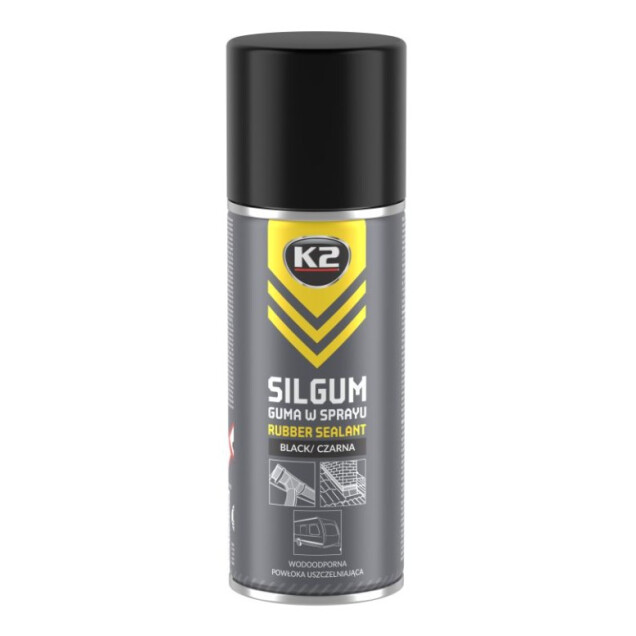 Horeca Parts - K2 Guma spray / elastyczna powłoka uszczelniająca SILGUM czarny 400ml