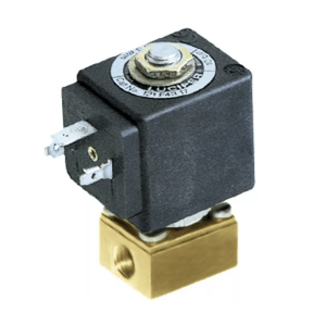 Horeca Parts - Elektrozawór 2-drogowy 230 VAC, przyłącze 1/8", DN 2,5 mm, złącze typu slide-on DIN, temp. od -20°C do 130°C - Lucifer-Parker
