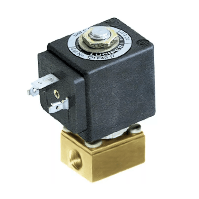 Horeca Parts - Elektrozawór 2-drogowy 230 VAC, przyłącze 1/8", DN 2,5 mm, złącze typu slide-on DIN, temp. od -20°C do 130°C - Lucifer-Parker