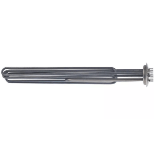 Horeca Parts - Grzałka 10000W 230V, długość 455 mm, okrągły kołnierz, złącze męskie Faston 6,3 mm, rurka ø 6,2 mm - Zanussi