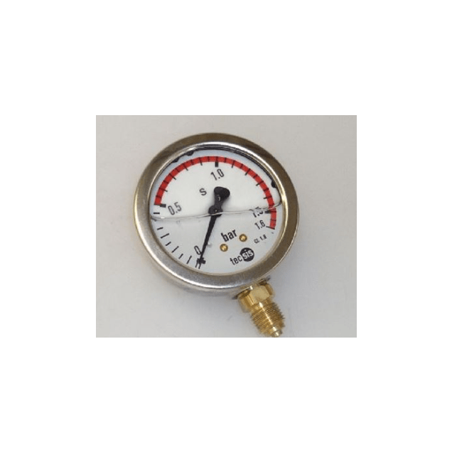 Horeca Parts - Manometr ø 62 mm, 1/4", chromowany kołnierz ø 68 mm, skala 0-1,6 bar - Kocioł warzelny Zanussi (S2002658)