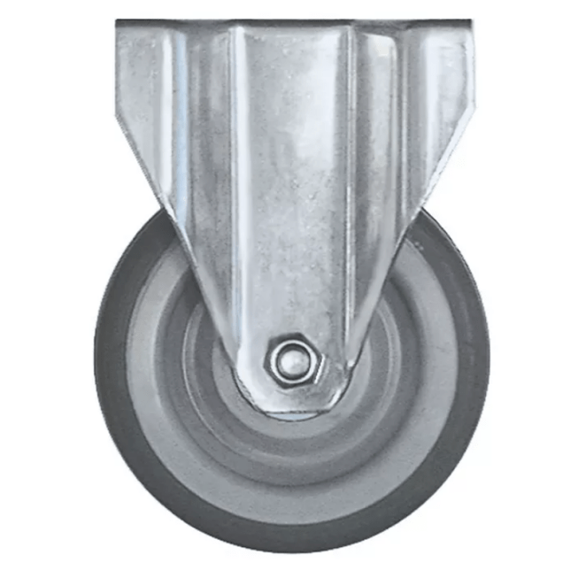Horeca Parts - Kółko stałe z płytką, rozstaw otworów montażowych 70x50 mm, wys. 162 mm, koło ø 125 mm, szer. 30 mm (700211)