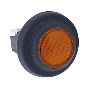 Horeca Parts - Przycisk śr. montażowa 25mm 250V 16A 2NO podł. męskie 6,3mm okrągły pomarańczowy - Inoxtrend