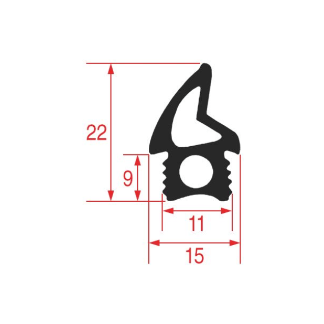 Horeca Parts - Uszczelka drzwi pieca 5xGN2/3 1700mm - Piece konwekcyjno-parowe Hendi, Tecnoeka EKF523EUD, EKF523NTUD, EKF523UD, EKF523NUD (01000350)