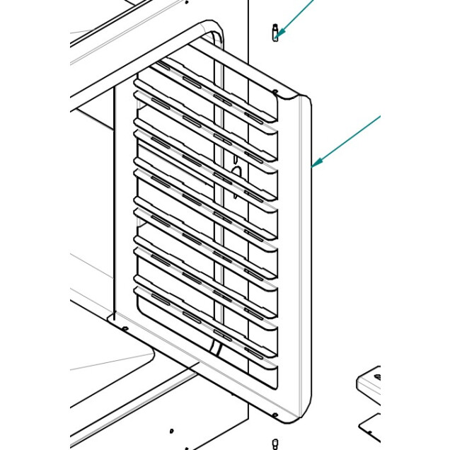 Horeca Parts - Komplet prowadnic - Piec konwekcyjny GGM, Tecnoeka MKF711GS, MKF711GTS, KDDTE711SCN, KDTE711N