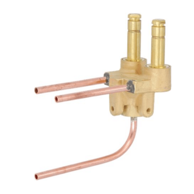 Horeca Parts - Zawór elektromagnetyczny podwójny śr. rur 5mm - Granitor Ugolini GIANT, ICON 3, ICON 6 EASY ETC, MINI, MiniGEL, MT, NG EASY - 6LT - gas R290, NG EASY - 6LT, NG EASY - 10LT gas R290, NG EASY - 10LT (22800-23735)