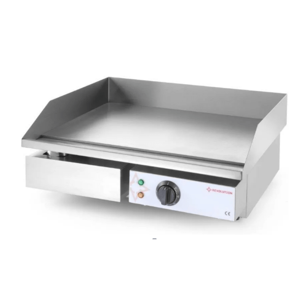 Horeca Parts - Elektryczna gładka płyta grillowa, 230V/3000W, 550x480x(H)230mm Revolution 203217