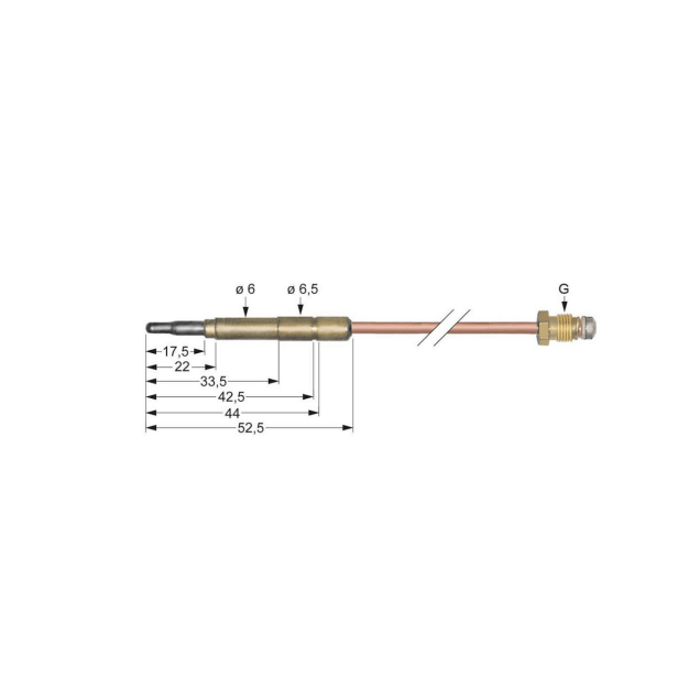 Horeca Parts - Termopara M8x1 dł. 1500mm podłączenie do palnika śr. 6mm(6,5mm) - (3440232)