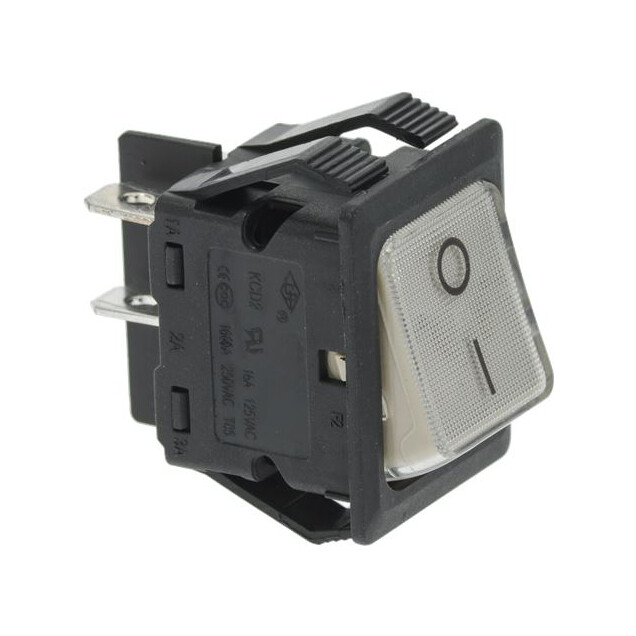 Horeca Parts - Przełącznik kołyskowy - Piece od pizzy Hendi, Ekspres do kawy Astoria CMA wymiar montażowy 30x22mm 250V 16A 2NO podł. męskie 6,3mm symbol 0-I prostokątny biały (3319840)