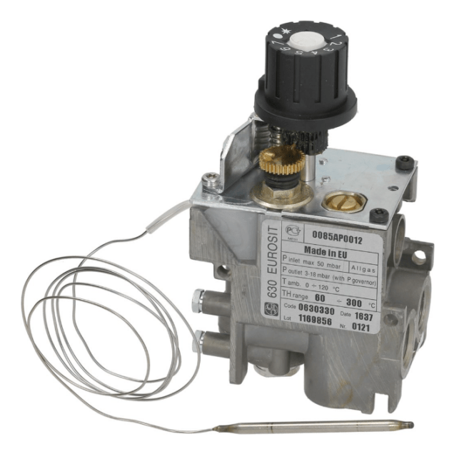 Horeca Parts - Regulator gazu z termostatem SIT 630 Eurosit series 60-300°C temp. max 300°C - Płyta grillowa gazowa Tecnoinox, Zanussi (3526133)