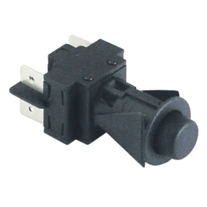 Horeca Parts - Przycisk śr. montażowa 16mm 250V 16A 2NO podł. męskie 6,3mm okrągły czarny - Zmywarka uniwersalna Aristarco